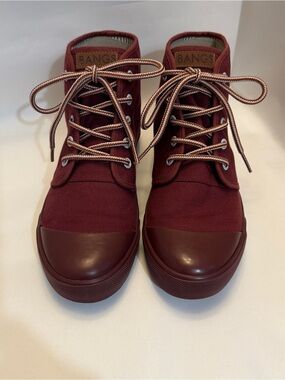 Burgundy BANGS High-Top Sneakers